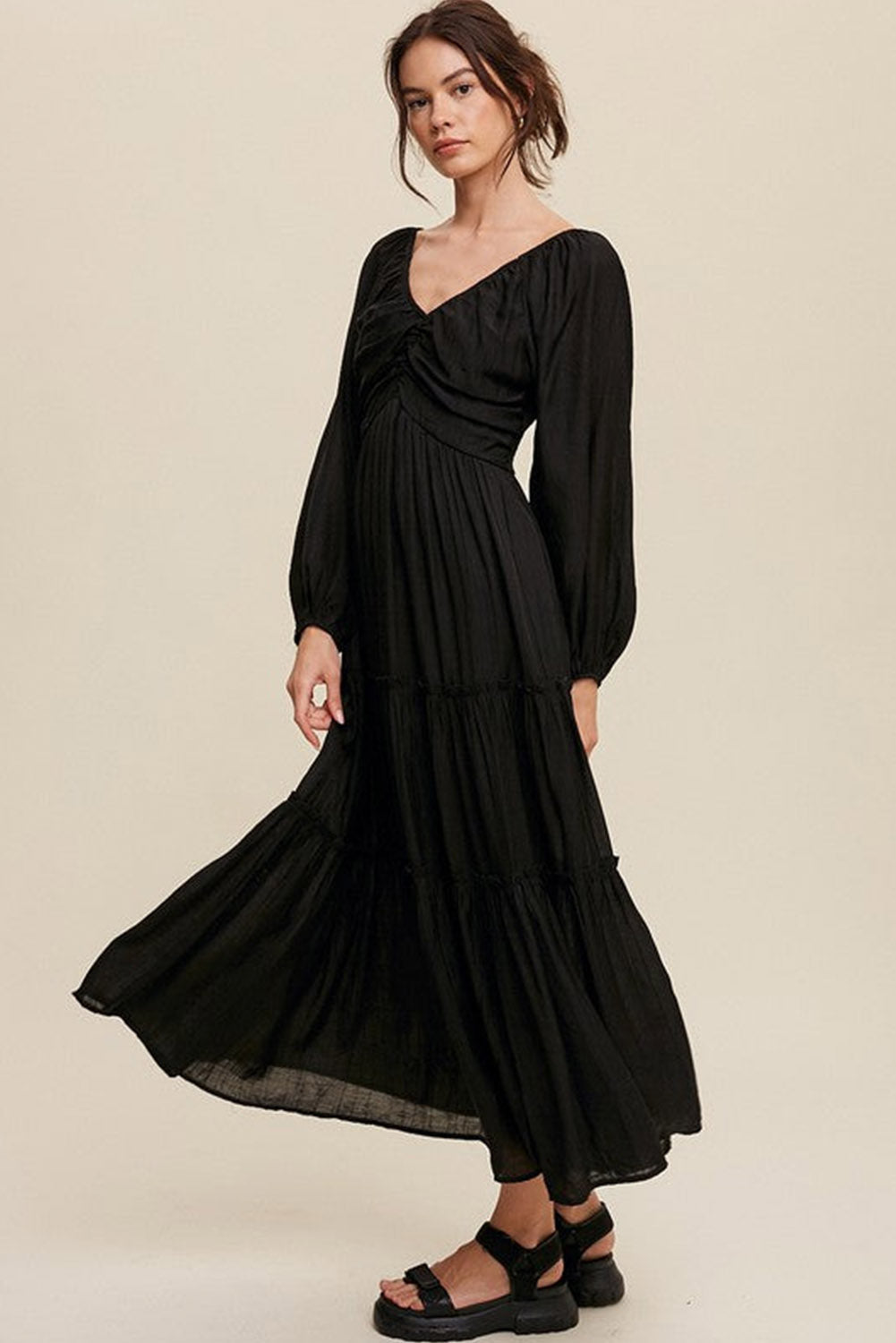 Ladies V Hals Maxi Summer Dress - Alessia-4