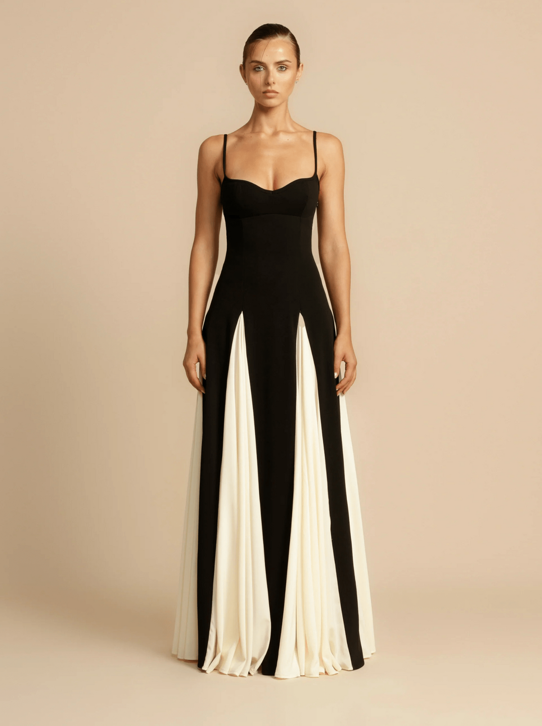Women Formal Dress Black Polyester | Adeline