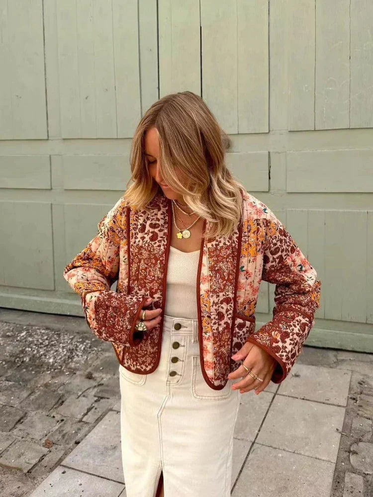 Women’s Soft Retro Vintage Checkered Jacket - Evianna
