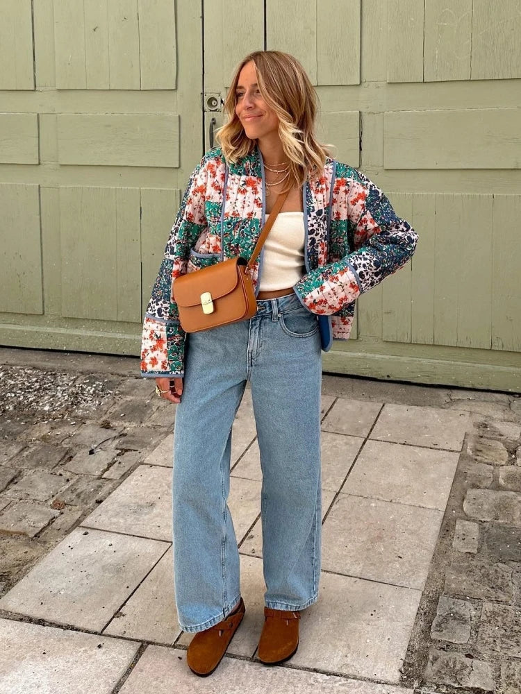 Women’s Soft Retro Vintage Checkered Jacket - Evianna