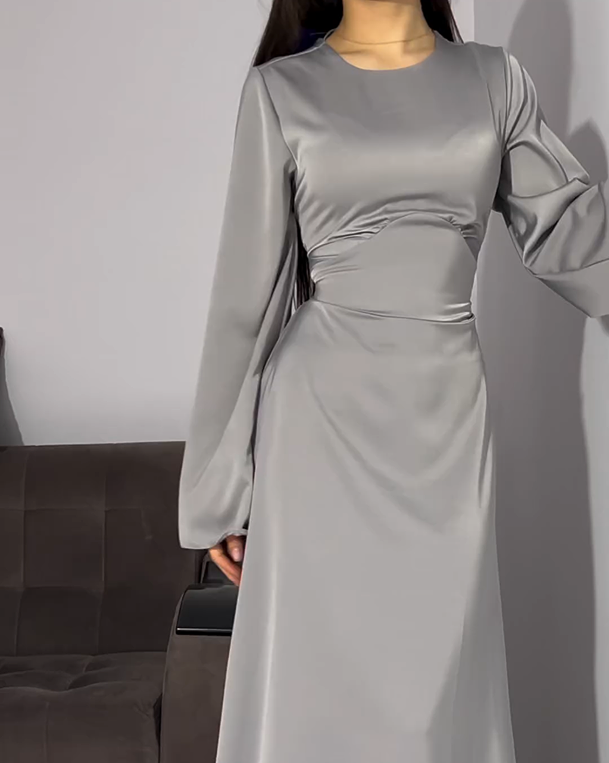 Women’s Long Sleeve Elegant Corset Maxi Dress - Zara