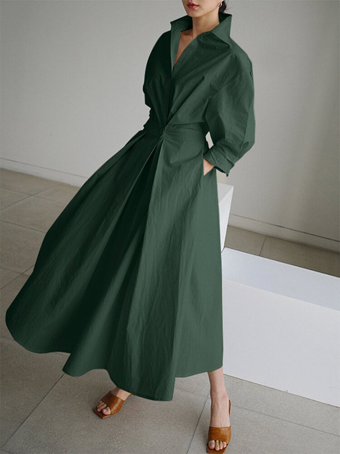 Variant image for Women’s Elegant Summer Dress Luxurious Fabric - Mia-11