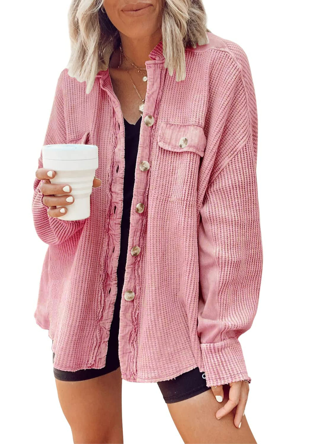 Women’s Elegant Button-Up Shirt Jacket - Jolie