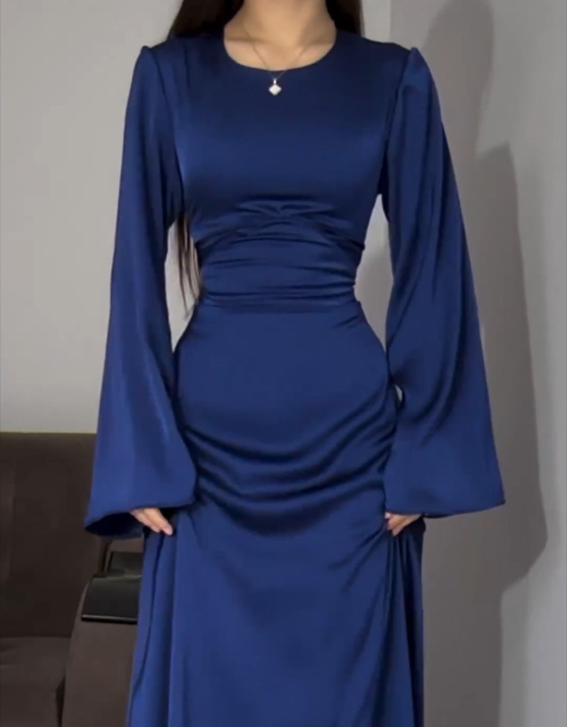 Variant image for Women’s Long Sleeve Corset Maxi Dress Elegant Flowing Design - Zara-2