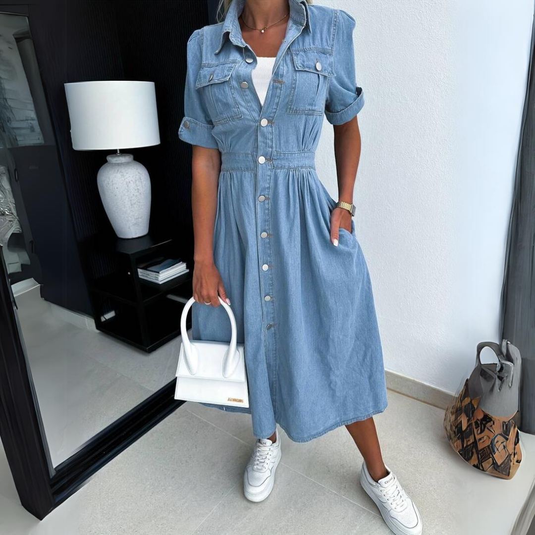 Women’s Denim Midi Dress - Rebekka