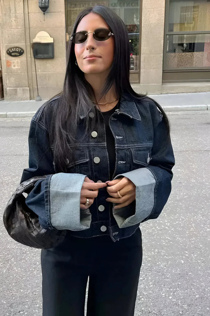 Women's Cropped Loose Sleeve Jacket - Mithi