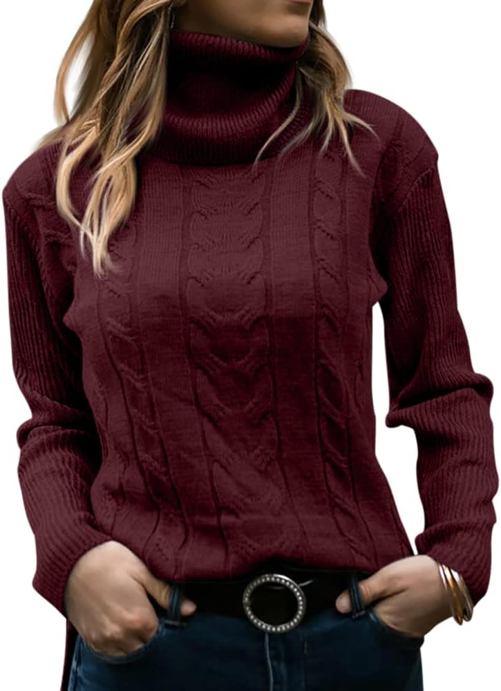 Women’s Cozy Knitted Turtleneck Sweater - Denise