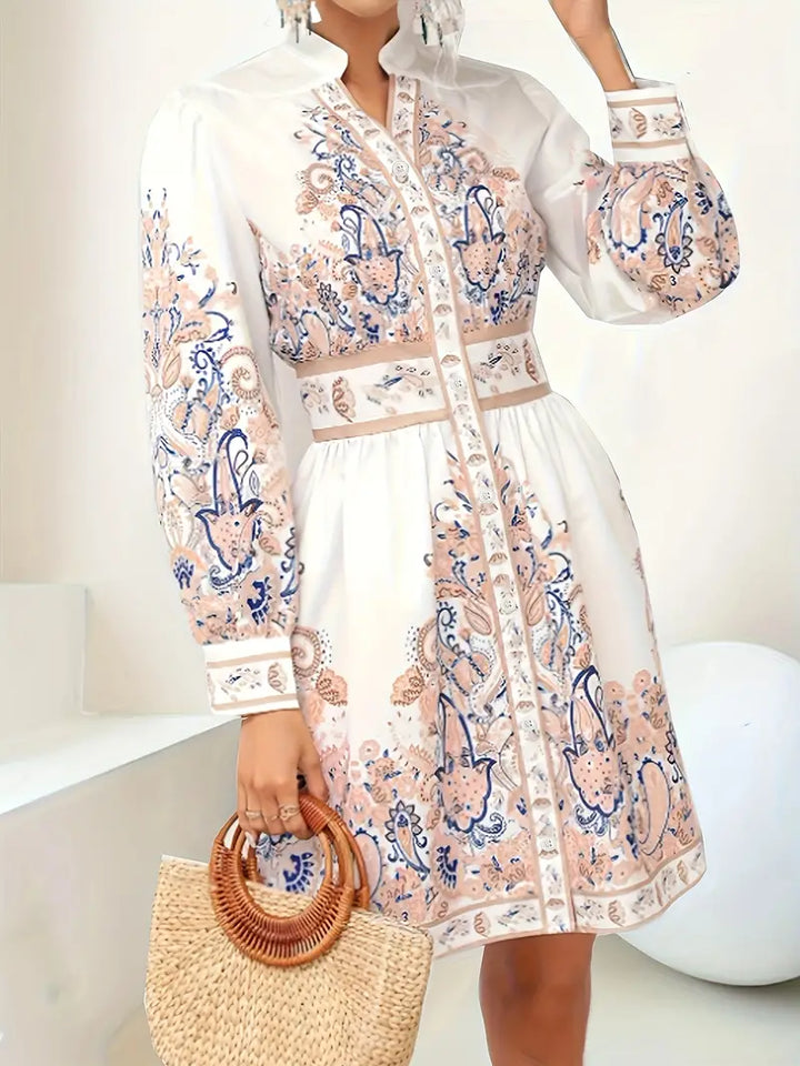Women's Floral Print Summer Mini Dress - Amelia