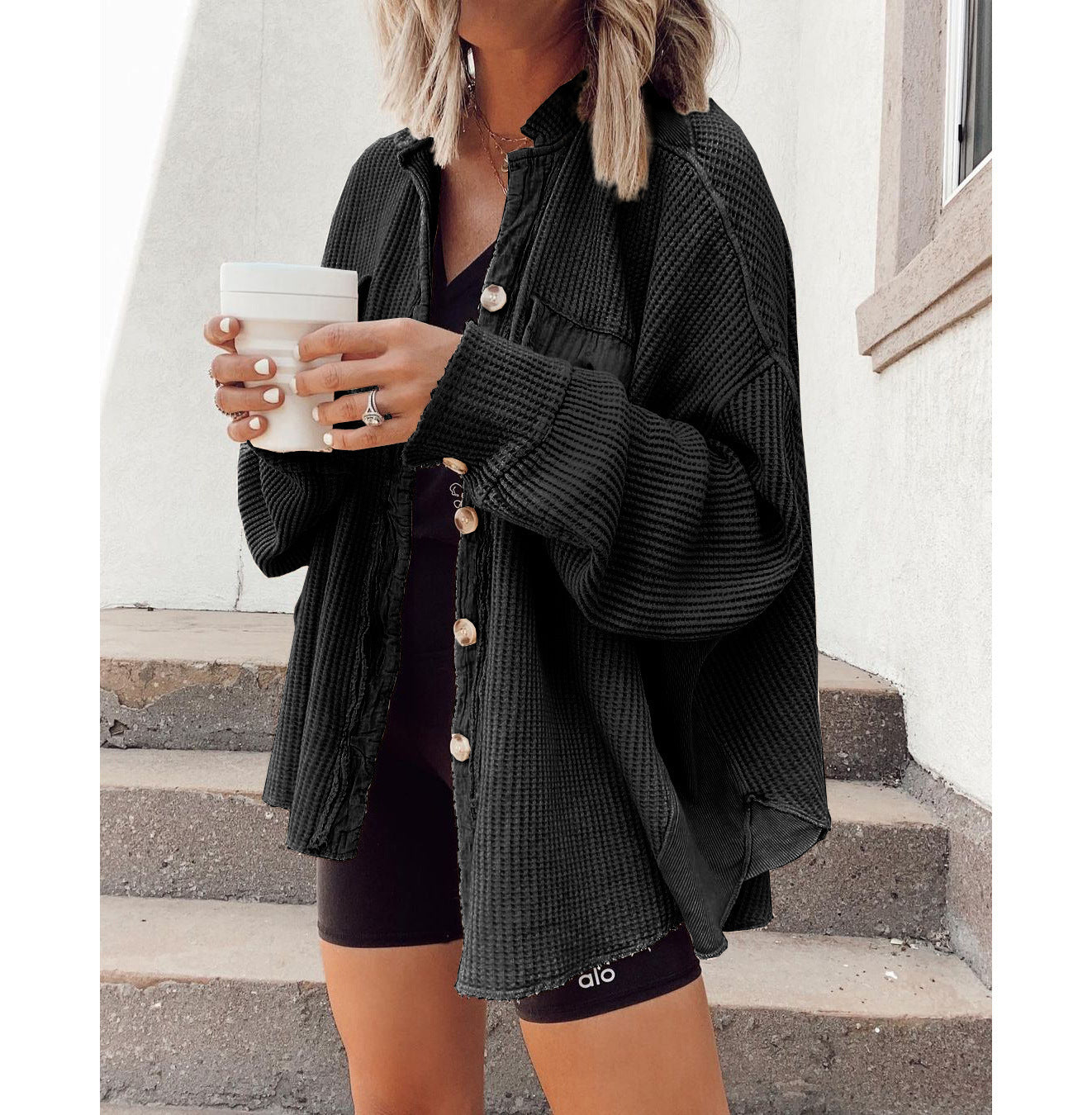 Women’s Elegant Button-Up Shirt Jacket - Jolie