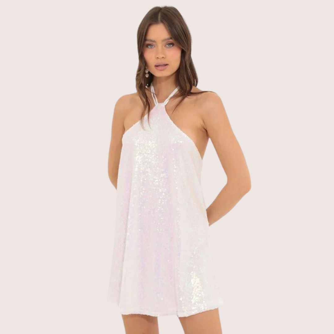 Women’s Elegant Mini Sequined Cocktail Dress - Eloise