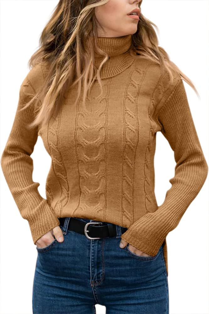 Women’s Cozy Knitted Turtleneck Sweater - Denise