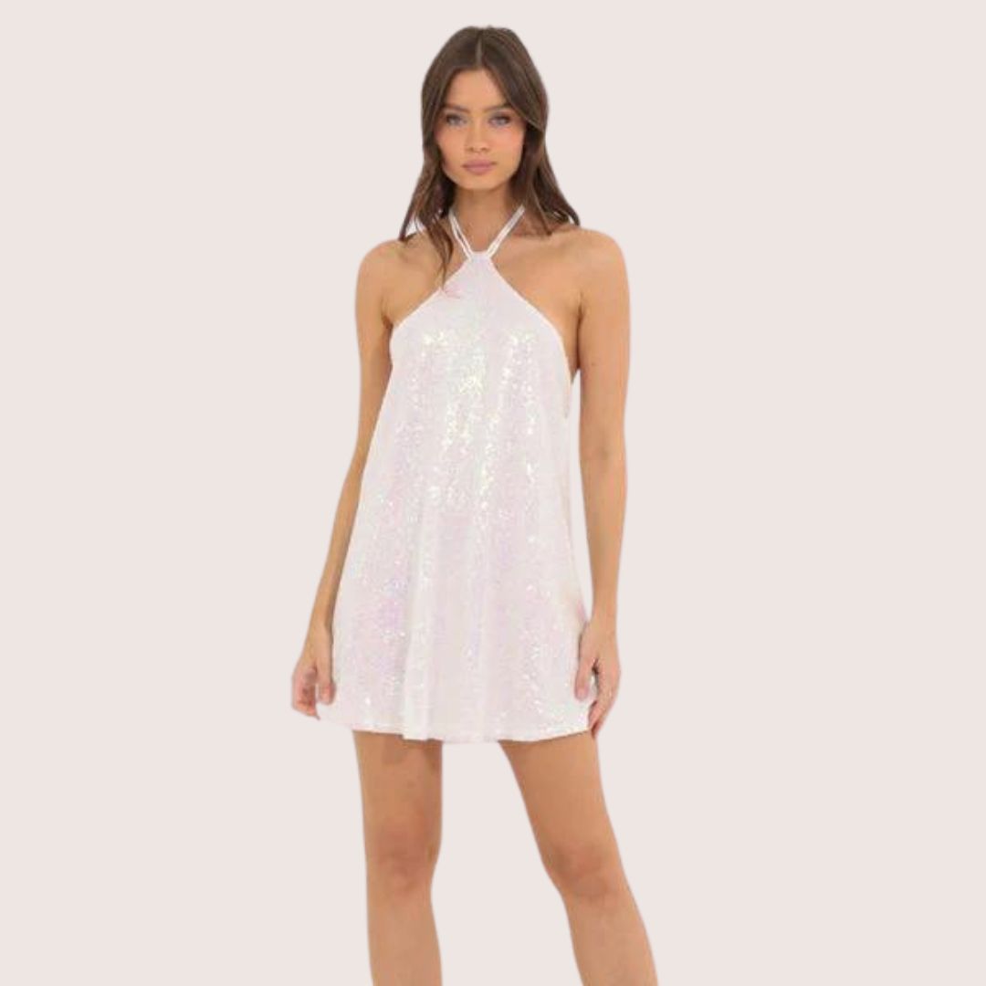 Women’s Elegant Mini Sequined Cocktail Dress - Eloise