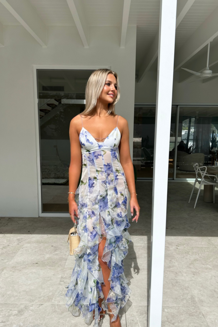 Floral Ruffle Maxi Dress Women | Magnolia