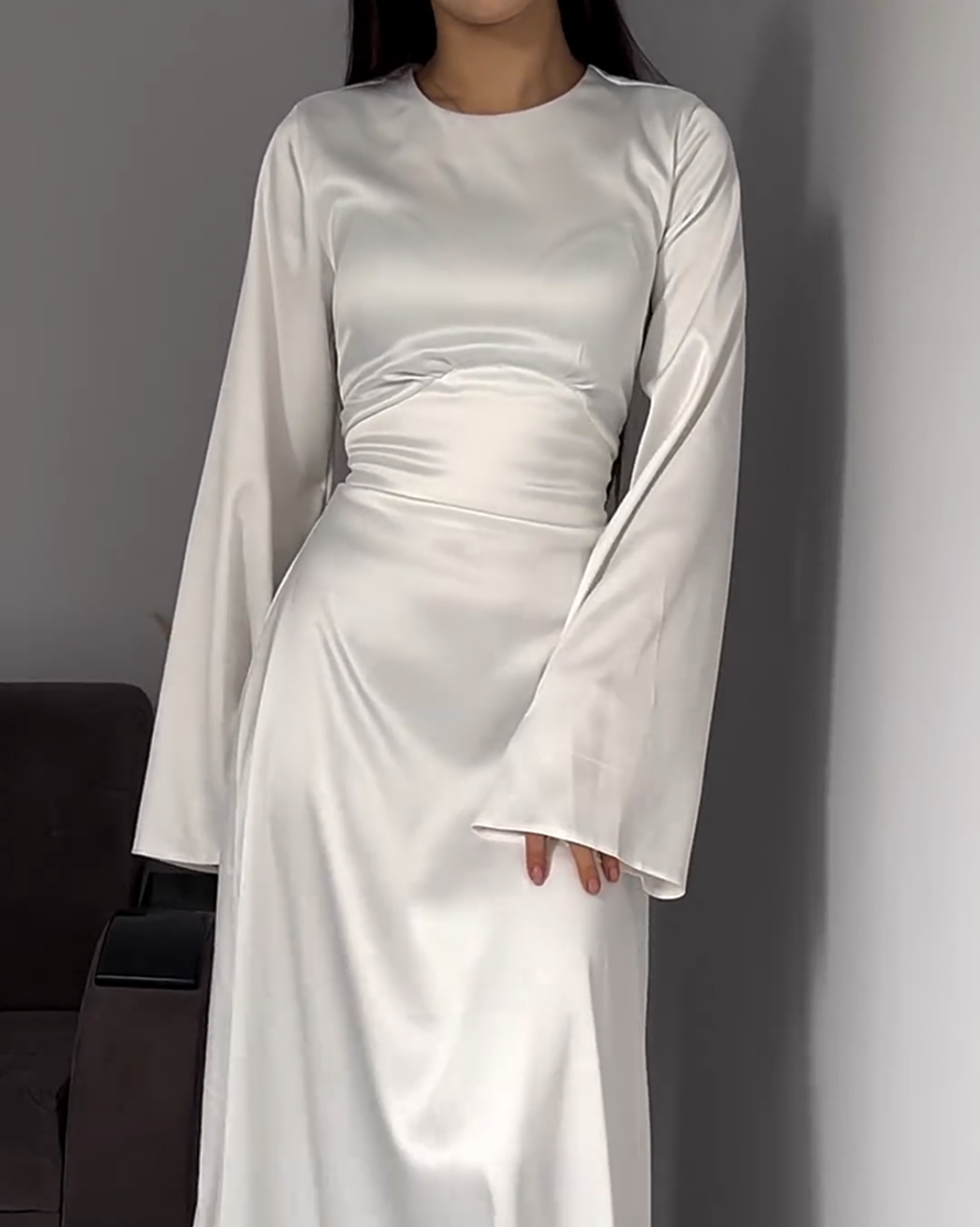 Women’s Long Sleeve Elegant Corset Maxi Dress - Zara