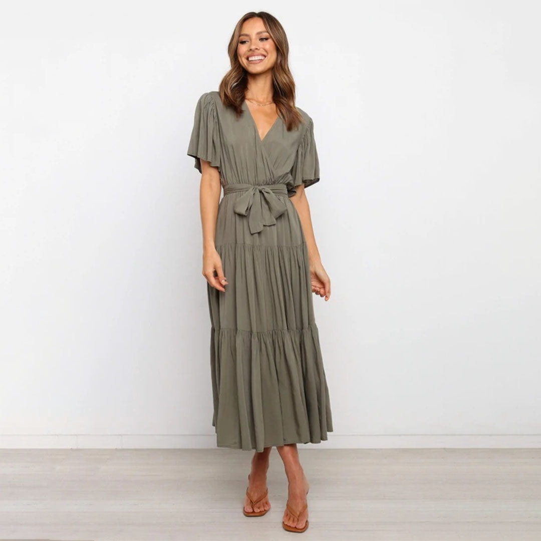 Women's Casual Wedding Guest Midi Dress - Emma