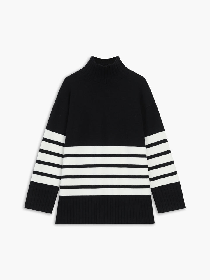 Women’s Striped Turtleneck Sweater - Eydis