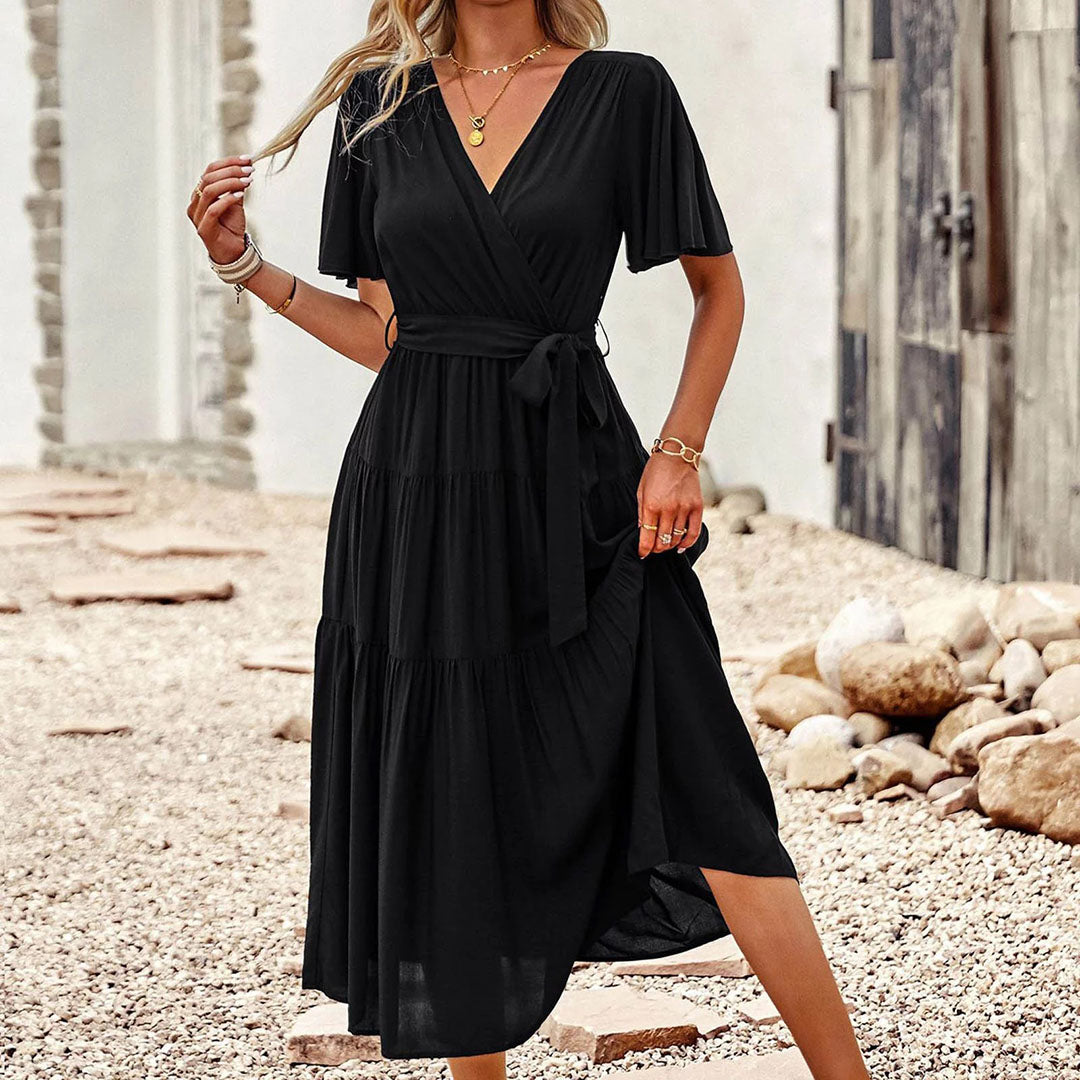 Women's Casual Wedding Guest Midi Dress - Emma