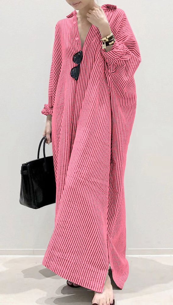 Boutique Peter Pan Collar Striped shirts Dress Spring - Faith