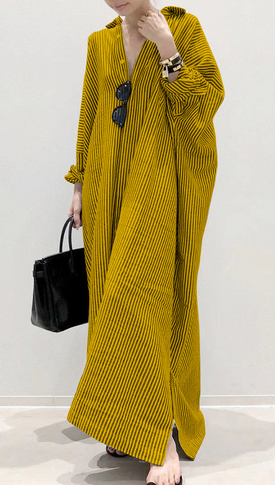 Boutique Peter Pan Collar Striped shirts Dress Spring - Faith