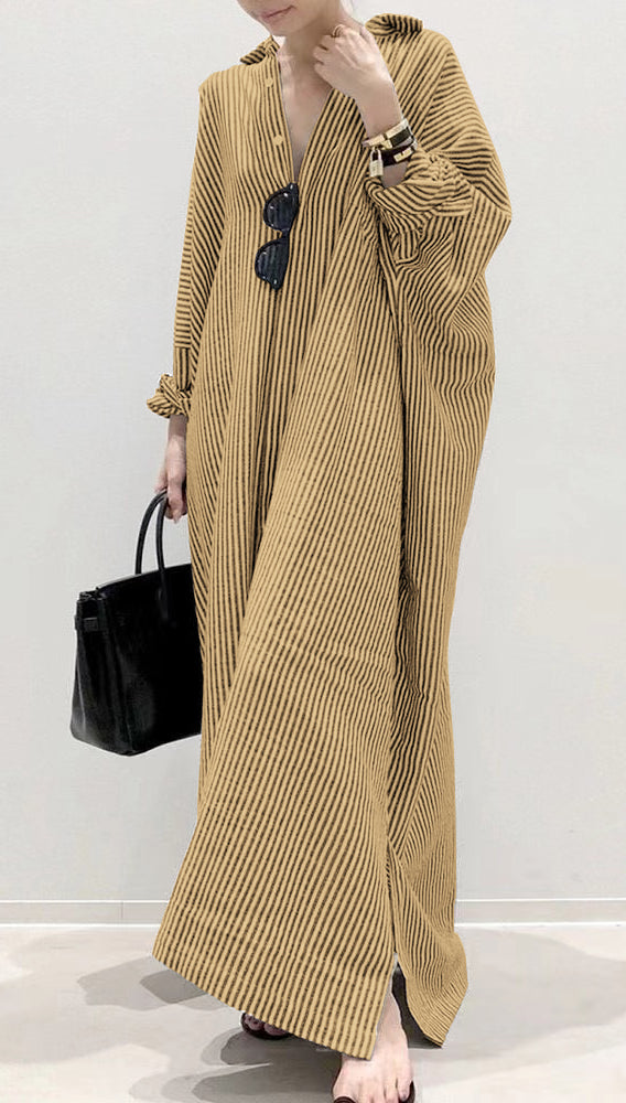 Boutique Peter Pan Collar Striped shirts Dress Spring - Faith