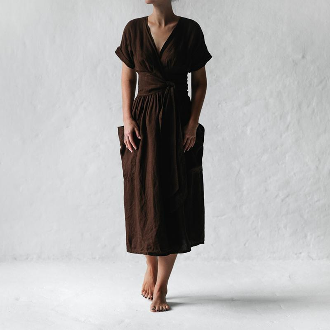 Women Wrap Midi Dress | Reese