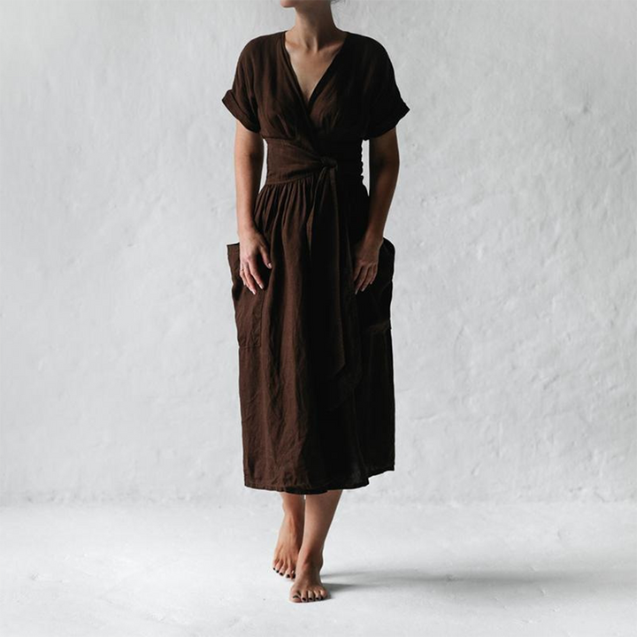 Women Wrap Midi Dress | Reese