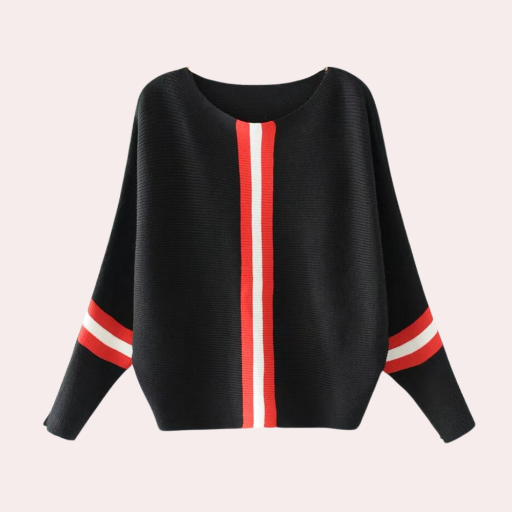 Women’s Cozy Vertical Striped Sweater - Karine