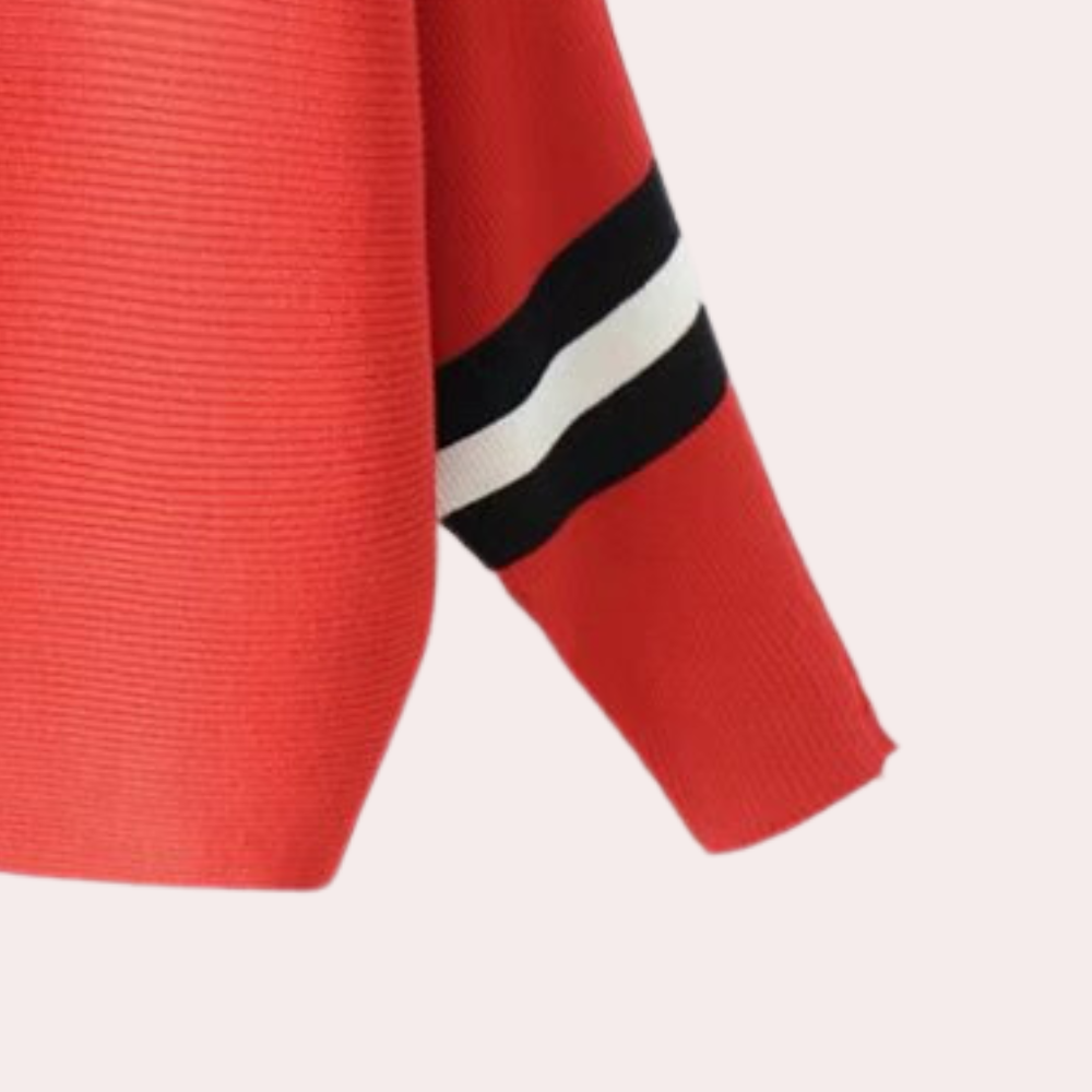Women’s Cozy Vertical Striped Sweater - Karine