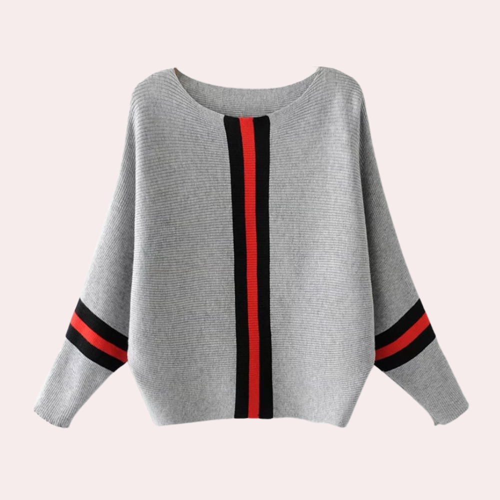 Women’s Cozy Vertical Striped Sweater - Karine