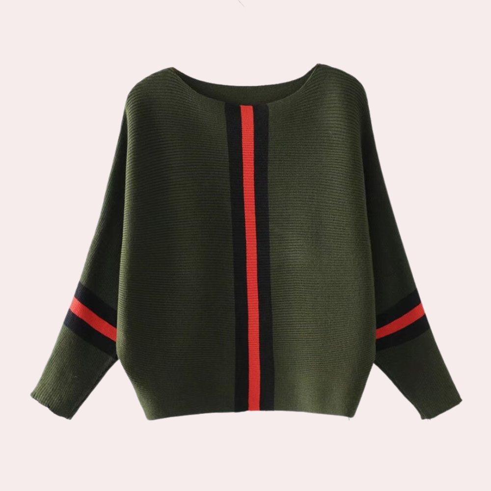 Women’s Cozy Vertical Striped Sweater - Karine