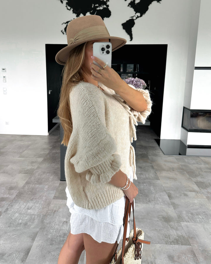 Women’s Stylish Knotted Cardigan - Ava
