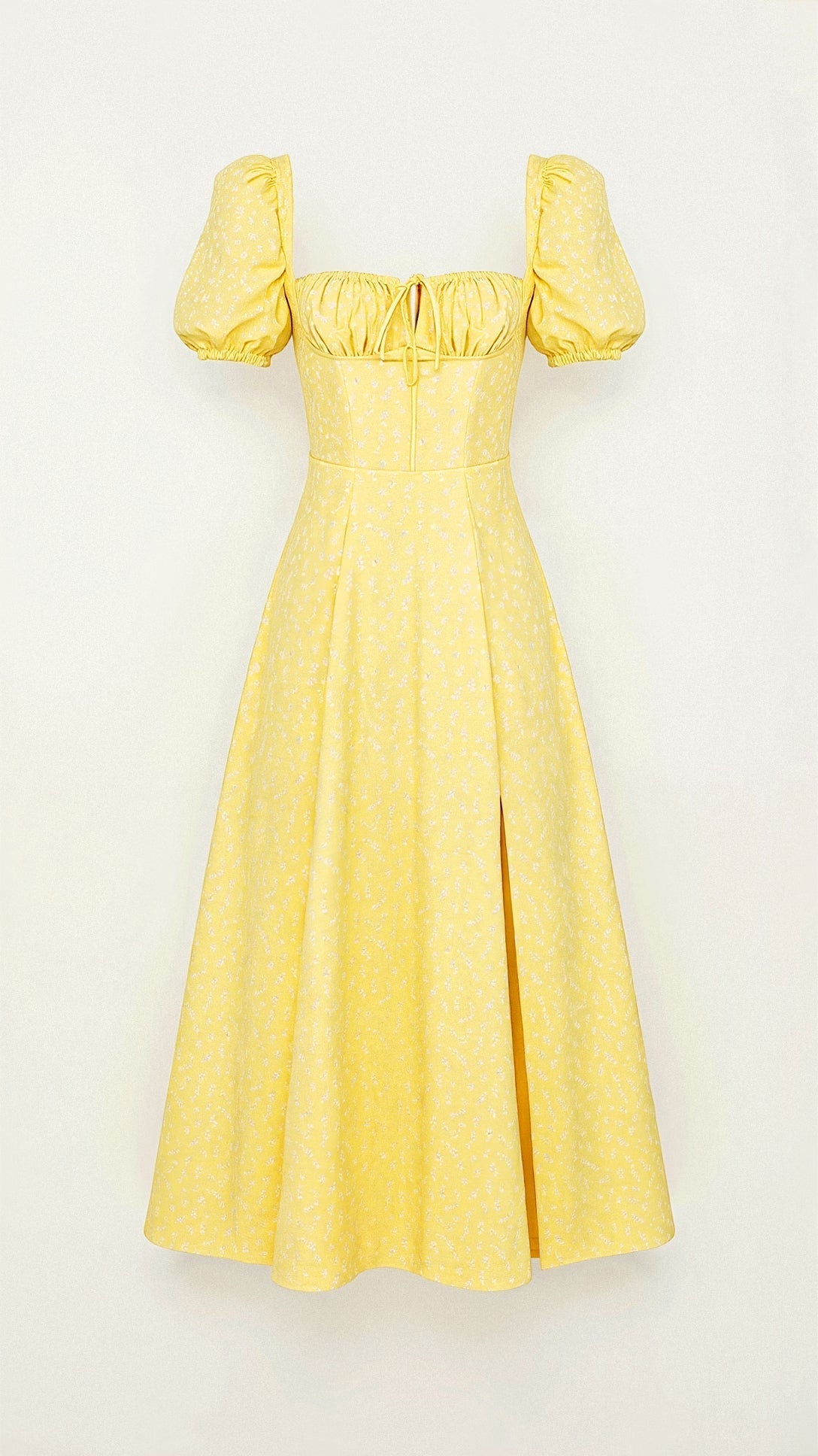 Midi Dress with Square Neckline - Celeste