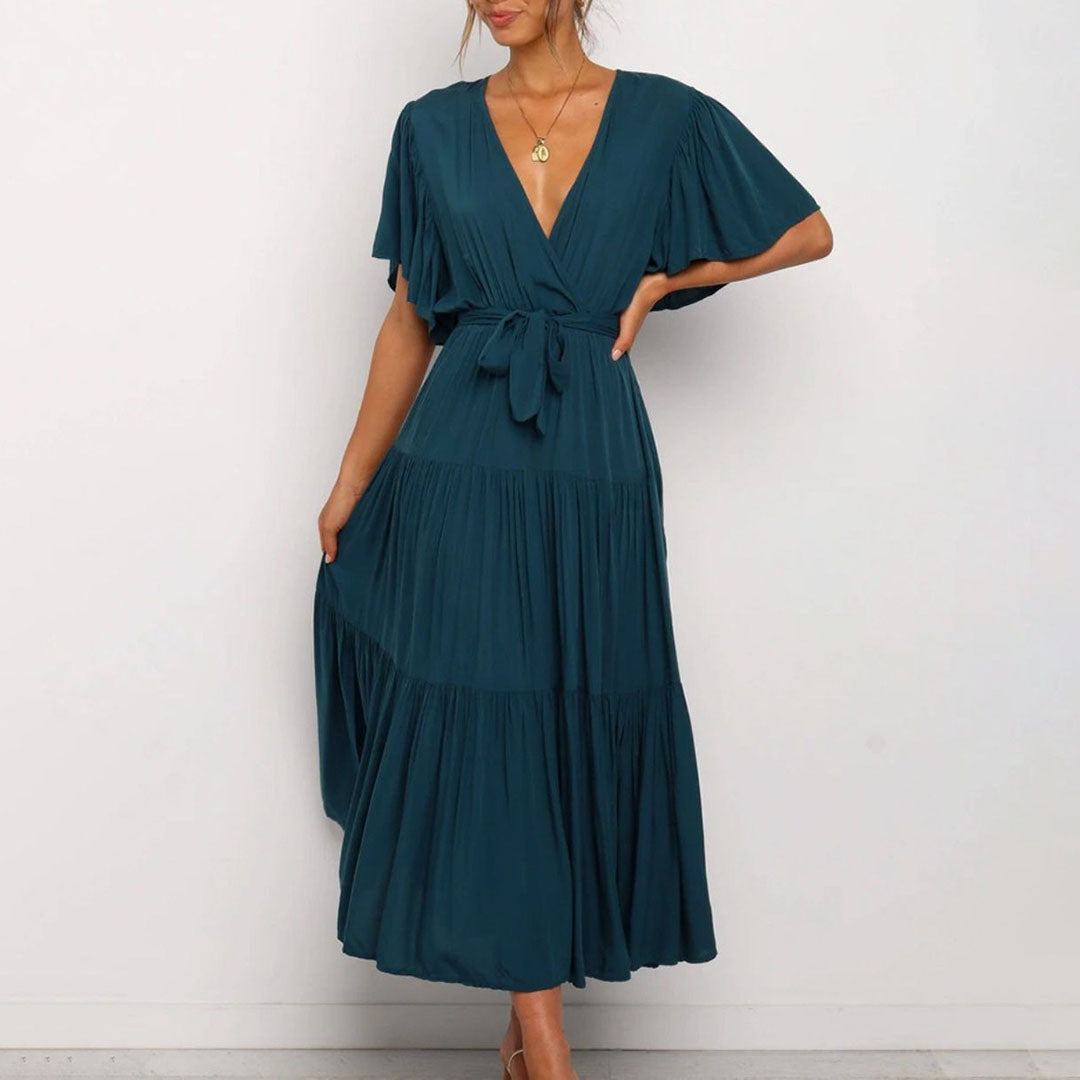 Women's Casual Wedding Guest Midi Dress - Emma