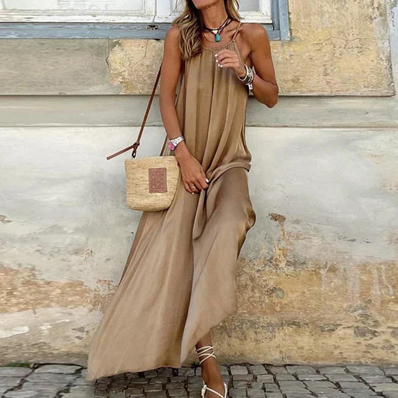 Women’s Casual Sleeveless Summer Maxi Dress - Alessia