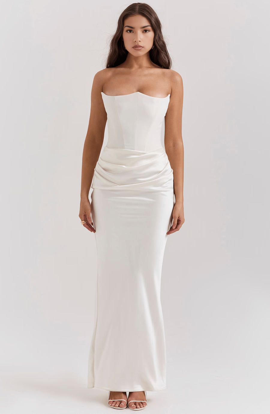Women's Elegant Strapless Maxi Dress - Mia