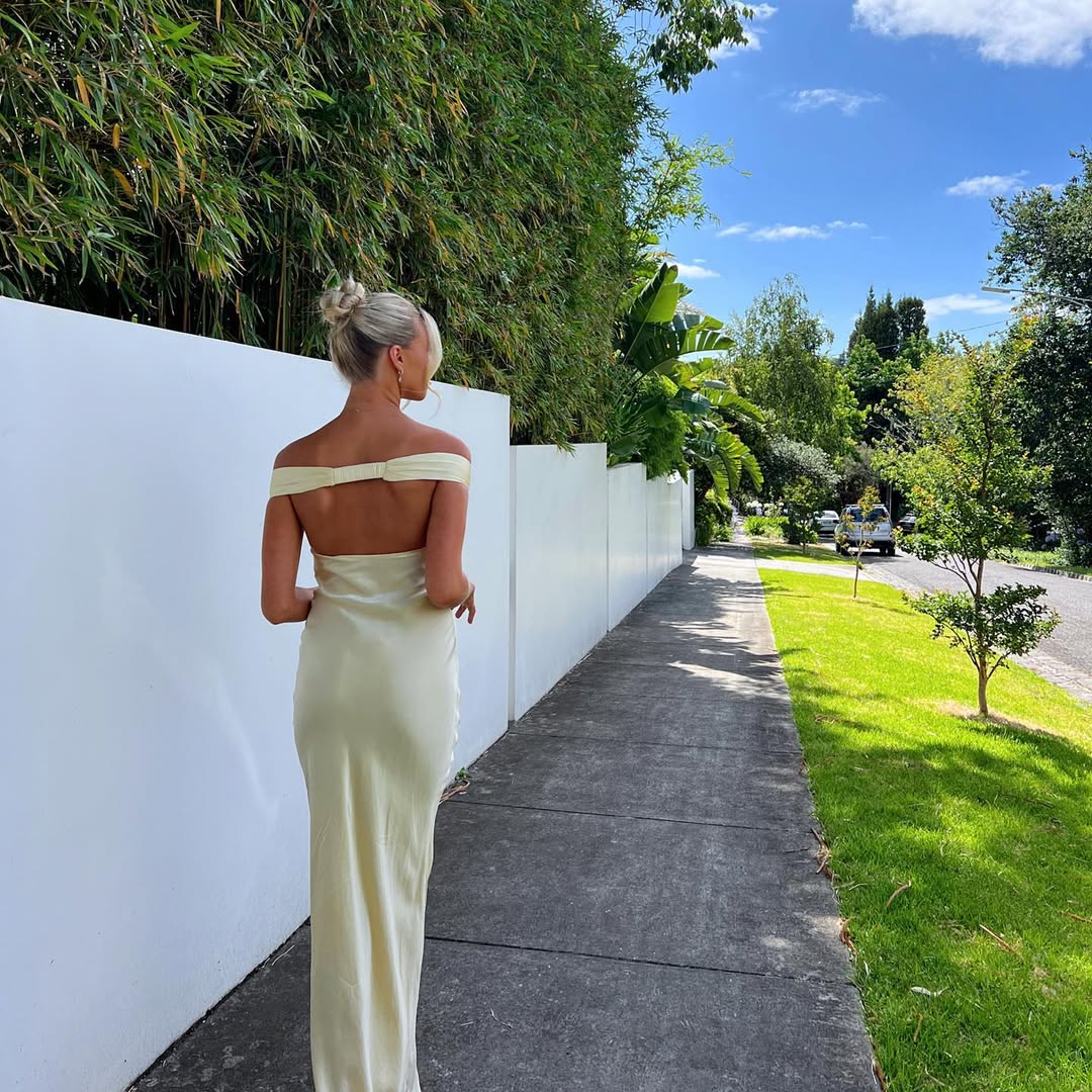 Satin Backless Maxi Dress - Esme