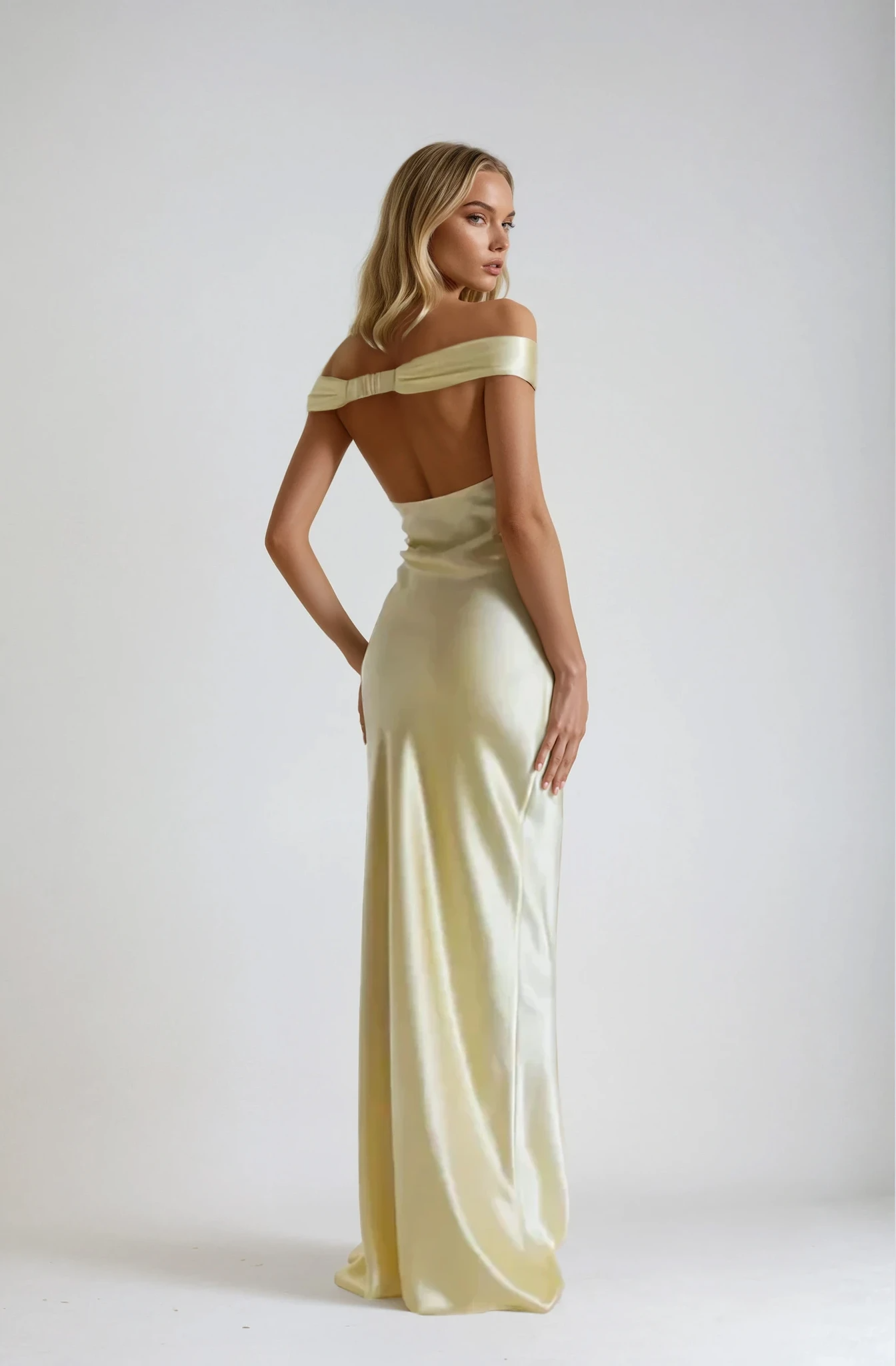 Satin Backless Maxi Dress - Esme