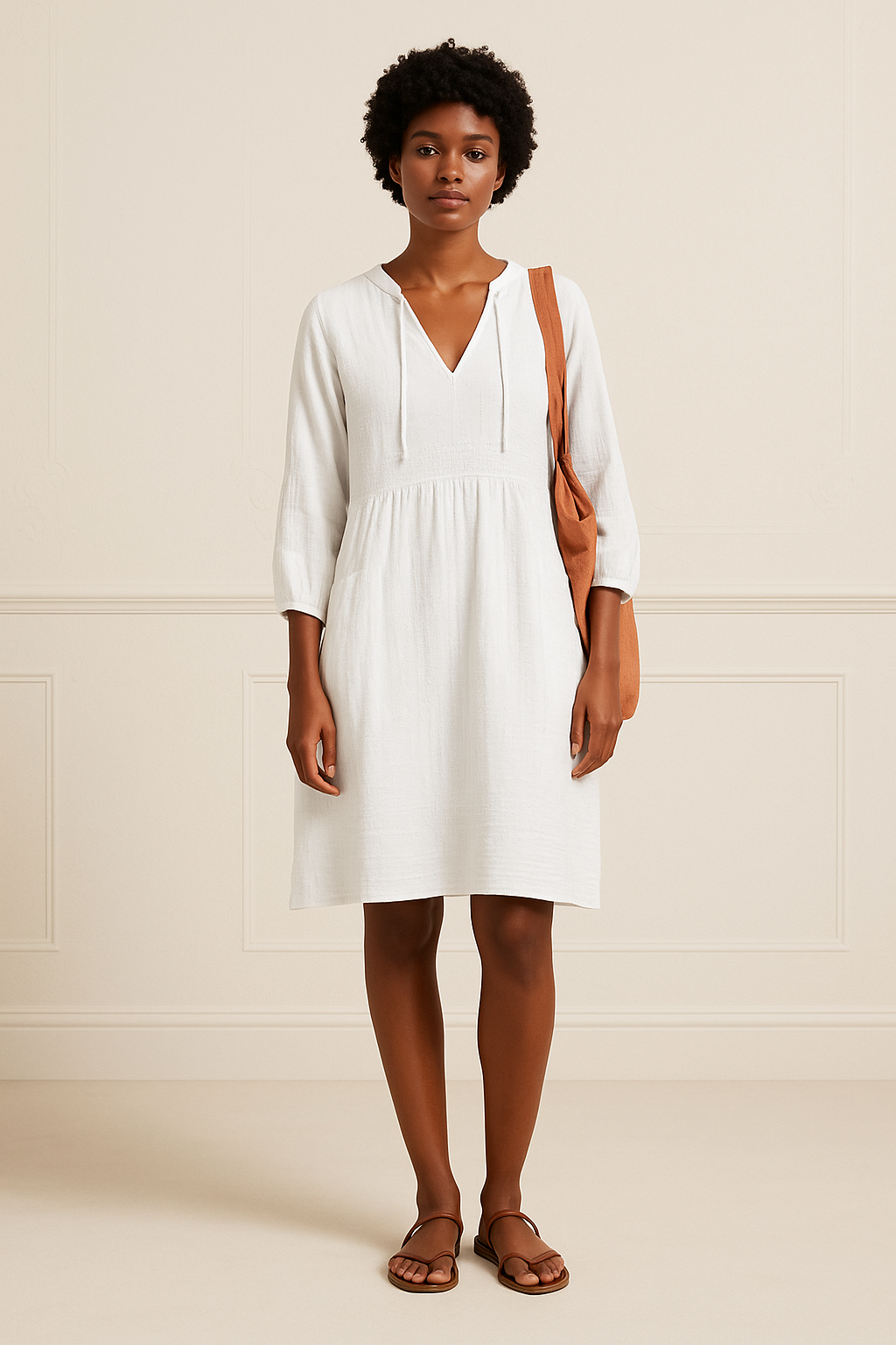 Women’s Casual Summer Shirt Midi Dress - Franca