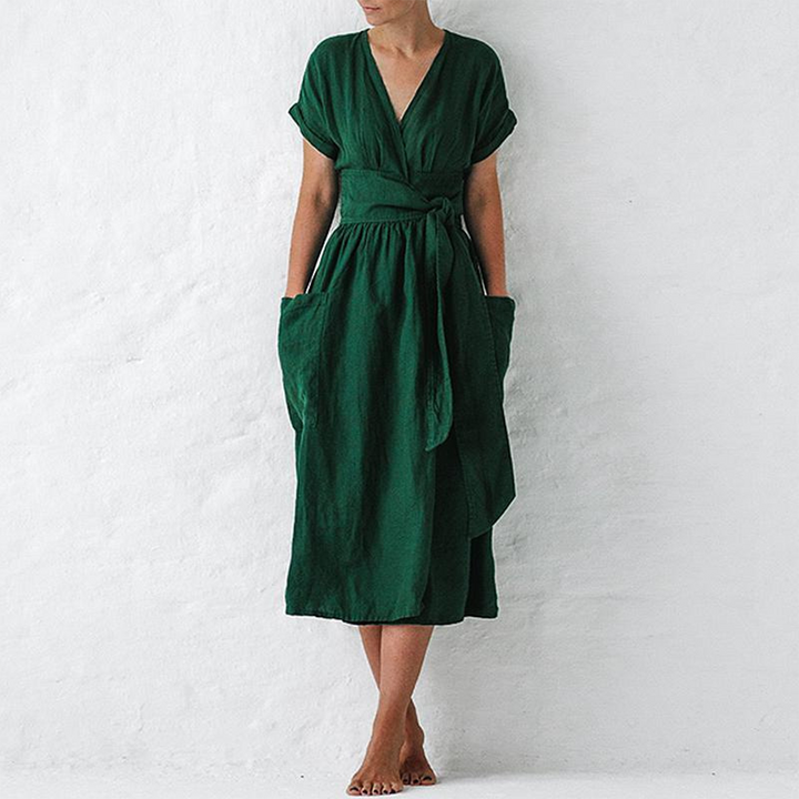 Women Wrap Midi Dress | Reese