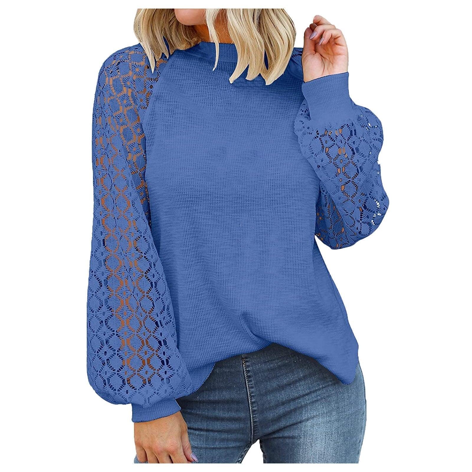 Women's Casual Crochet Knit Jumper - Emma