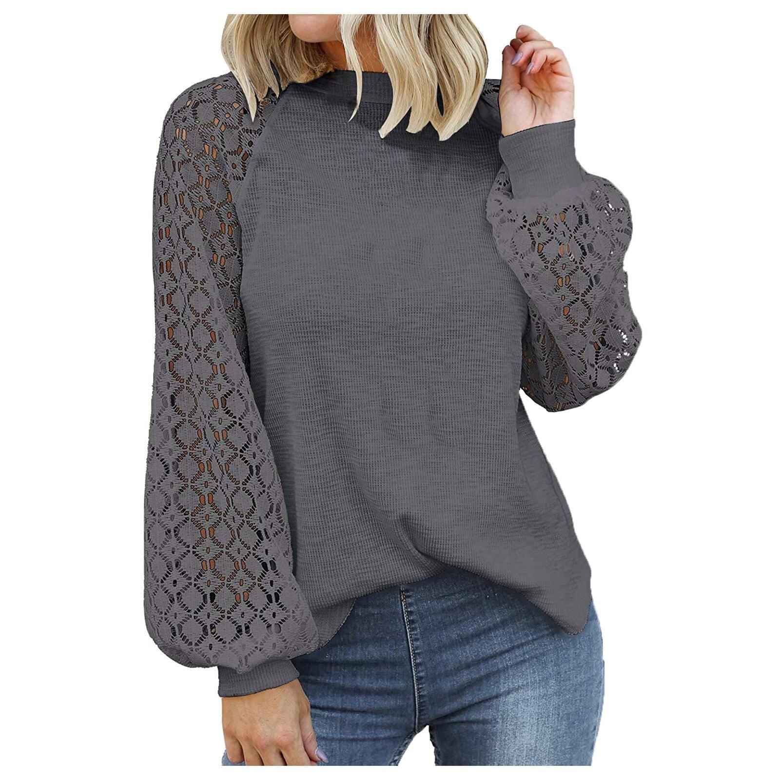 Women's Casual Crochet Knit Jumper - Emma