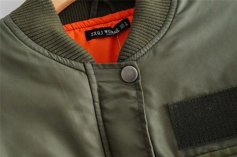 Women's Relaxed Fit Trendy Bomber Jacket - Brenda