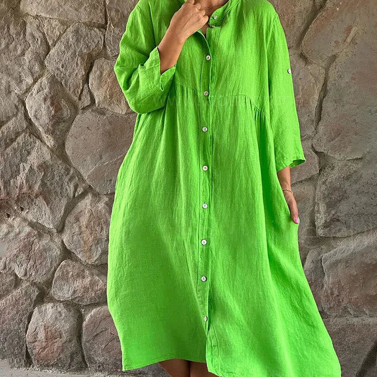 Women’s Elegant Casual Midi Dress - Hedia
