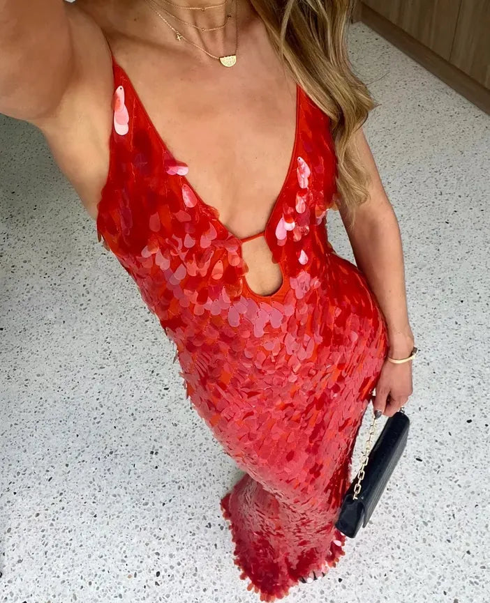 Sequin Maxi Long Dress - Eloise