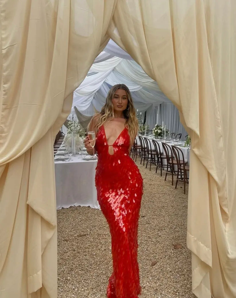 Sequin Maxi Long Dress - Eloise