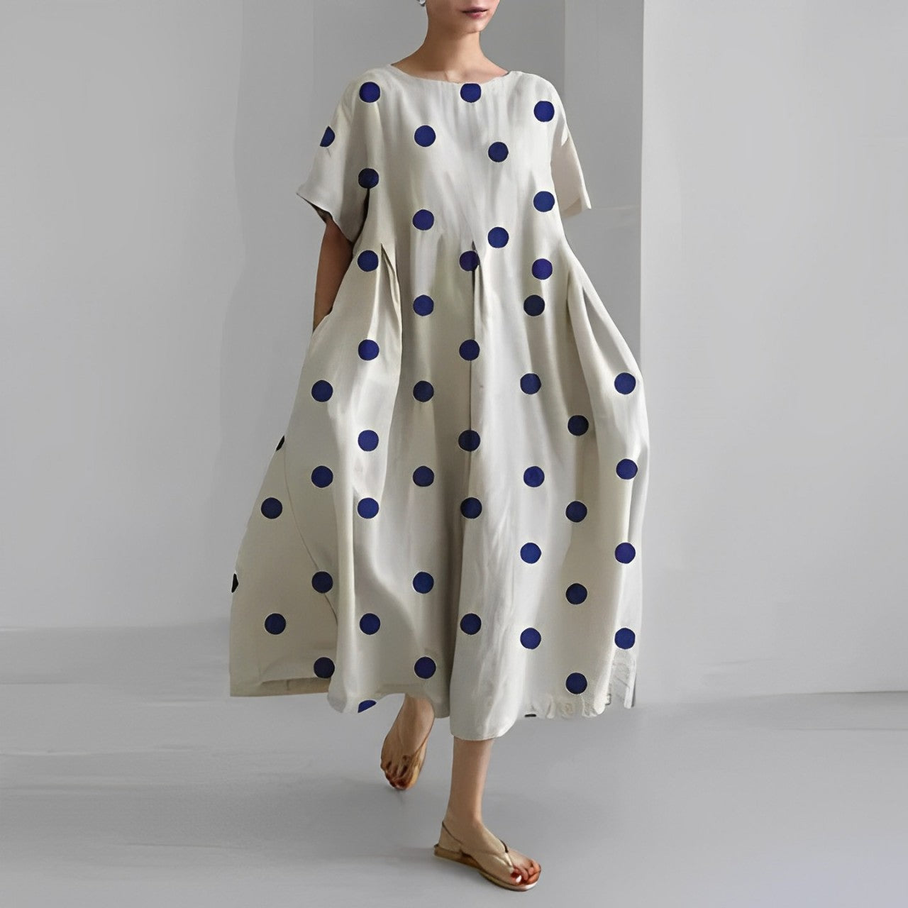 Women’s Boho Floral Summer Midi Dress - Rosa