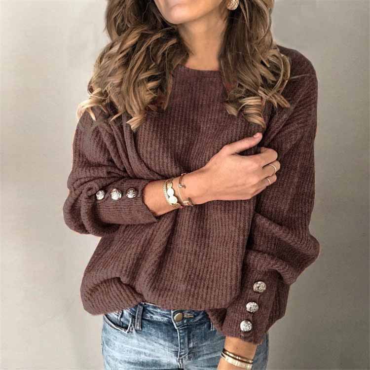 Women’s Long Sleeve Knit Sweater - Randia