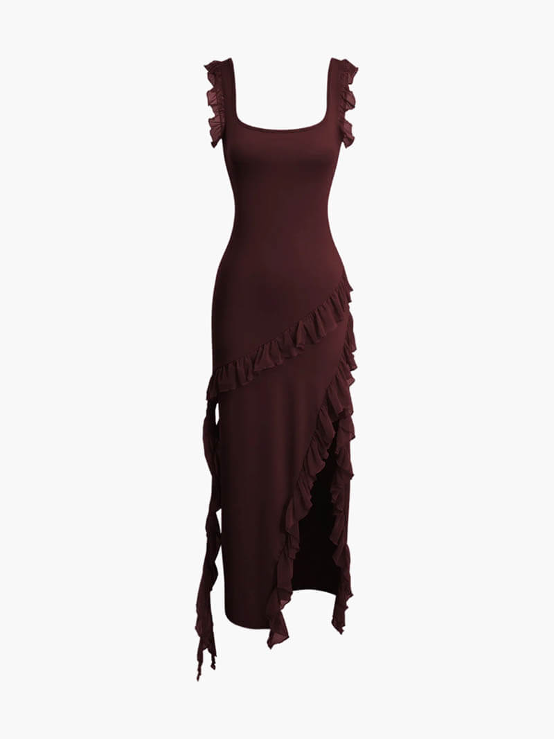 Women’s Ruffled Flattering Summer Maxi Dress - Isabelle
