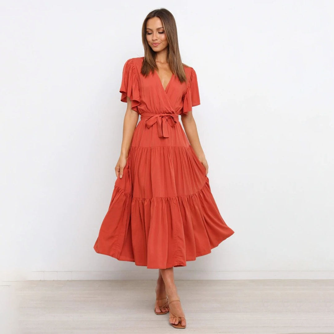Women's Casual Wedding Guest Midi Dress - Emma