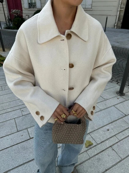 Women's Oversized Single Breasted Jacket - Nora